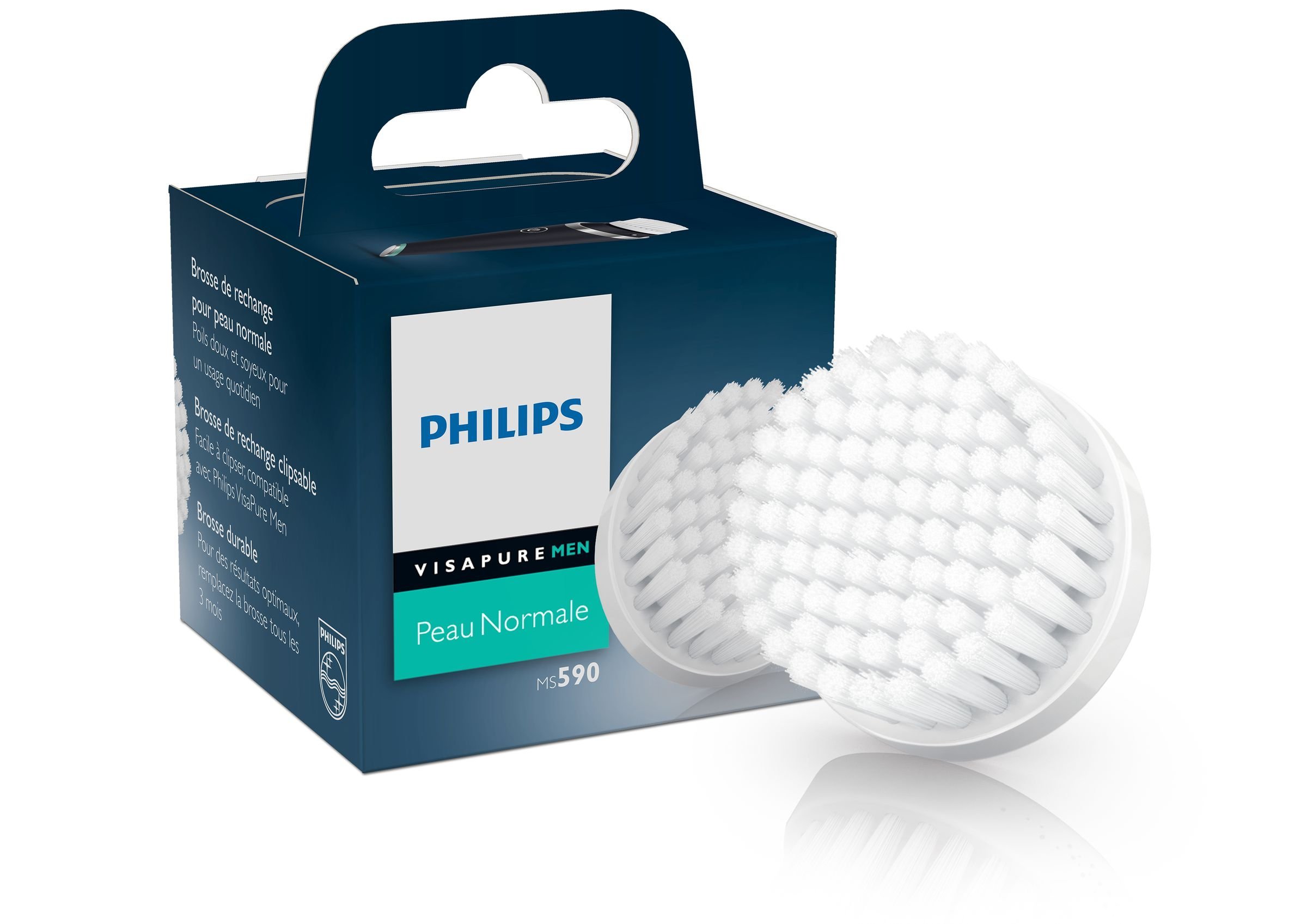 Philips Mens Visa Pure Facial Cleansing Brush (White_Free Size