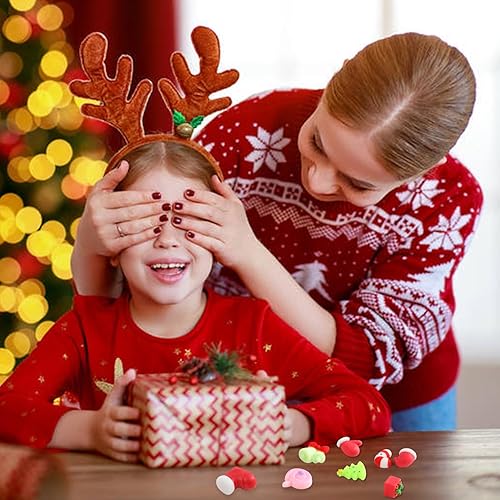 Miniatura 7 de LOKIPA 36 juguetes esponjosos Mochi de Navidad, juguetes esponjosos de Navidad para niños, relleno de bolsas de regalo, regalos