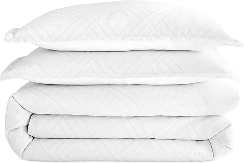 Miniatura 5 de Scott Living Laredo - Juego de funda de edredón y funda de edredón de 3 piezas de satén de algodón jacquard  matrimonialqueen  Puerto gris niebla