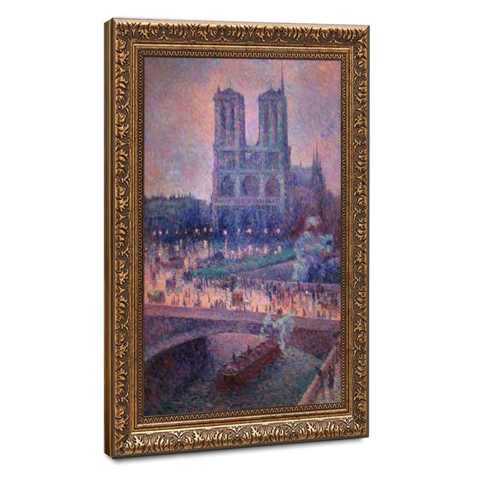 WCYB Notre Dame Maximilien Luce Posters Prints Canvas Deco Paintings Wall Art Hangable Frame 24" L X 36" W