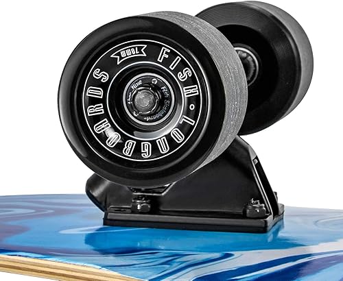 Miniatura 6 de FISH SKATEBOARDS Skateboard Longboard de 41 pulgadas a través de la cubierta de arce canadiense de 8 capas, crucero completo, estilo libre