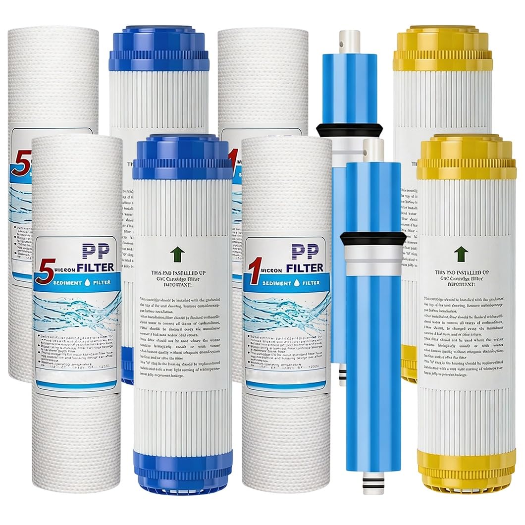 Filtros de ósmosis inversa de 5 etapas universales 10 pulgadas para purificador bajo el fregadero