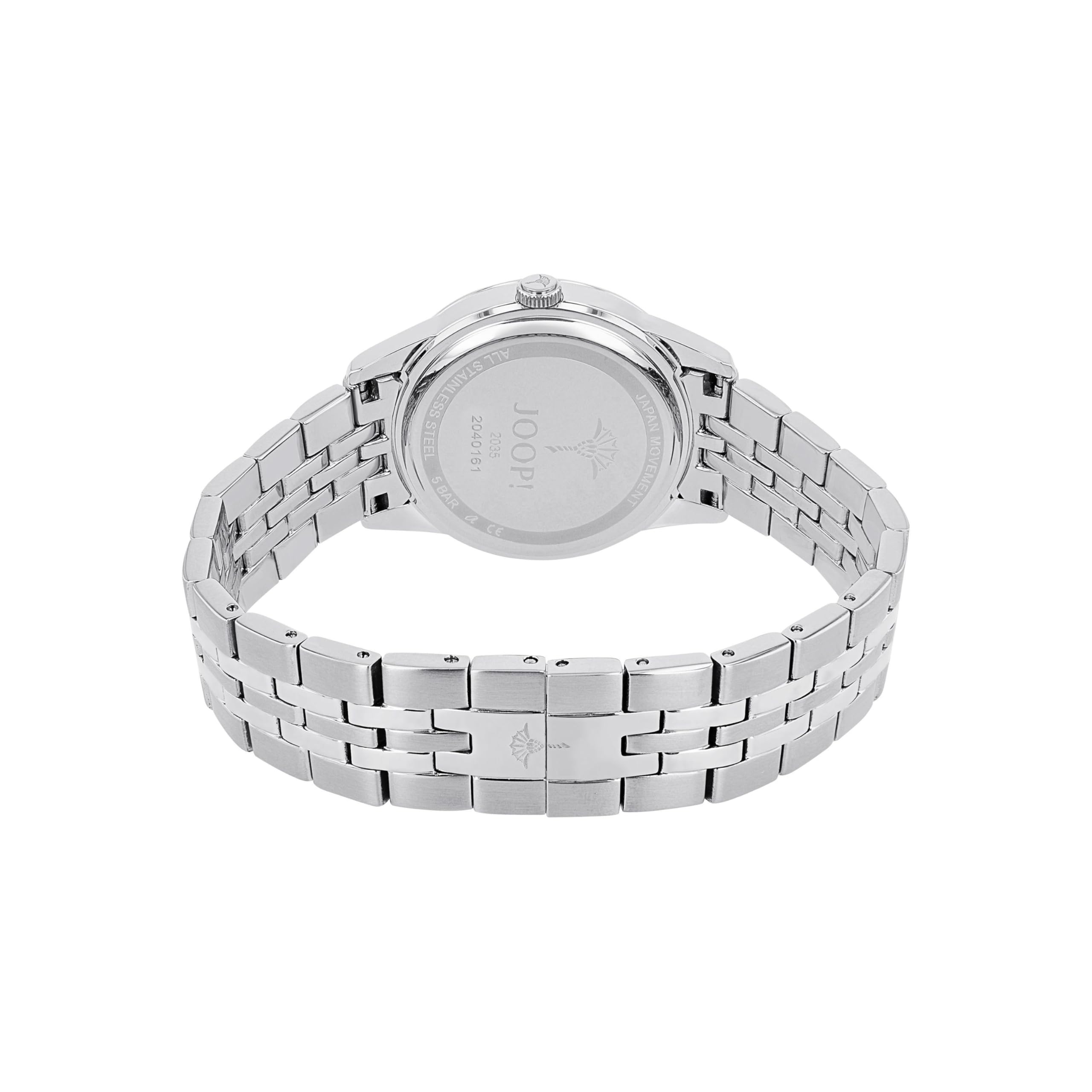 Joop! - Damen Quarz Armbanduhr - Edelstahl Gehäuse in Silber - Edelstahl Armband in Silber - Wasserdicht 5 Bar - JOO-W0006