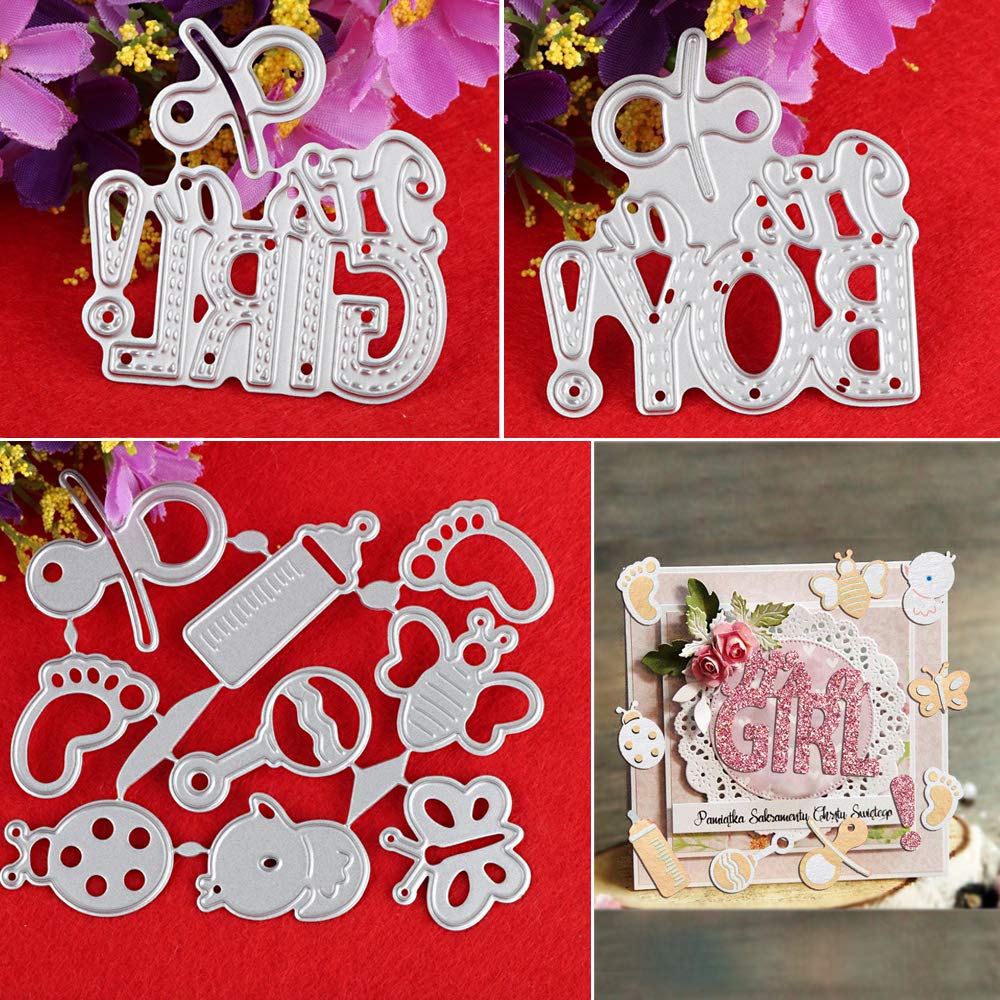 Fustelle Stencil Per Biglietti Auguri - Set 9 Pezzi Acciaio Carbonio, Merletto E Scrapbooking - Foto 8