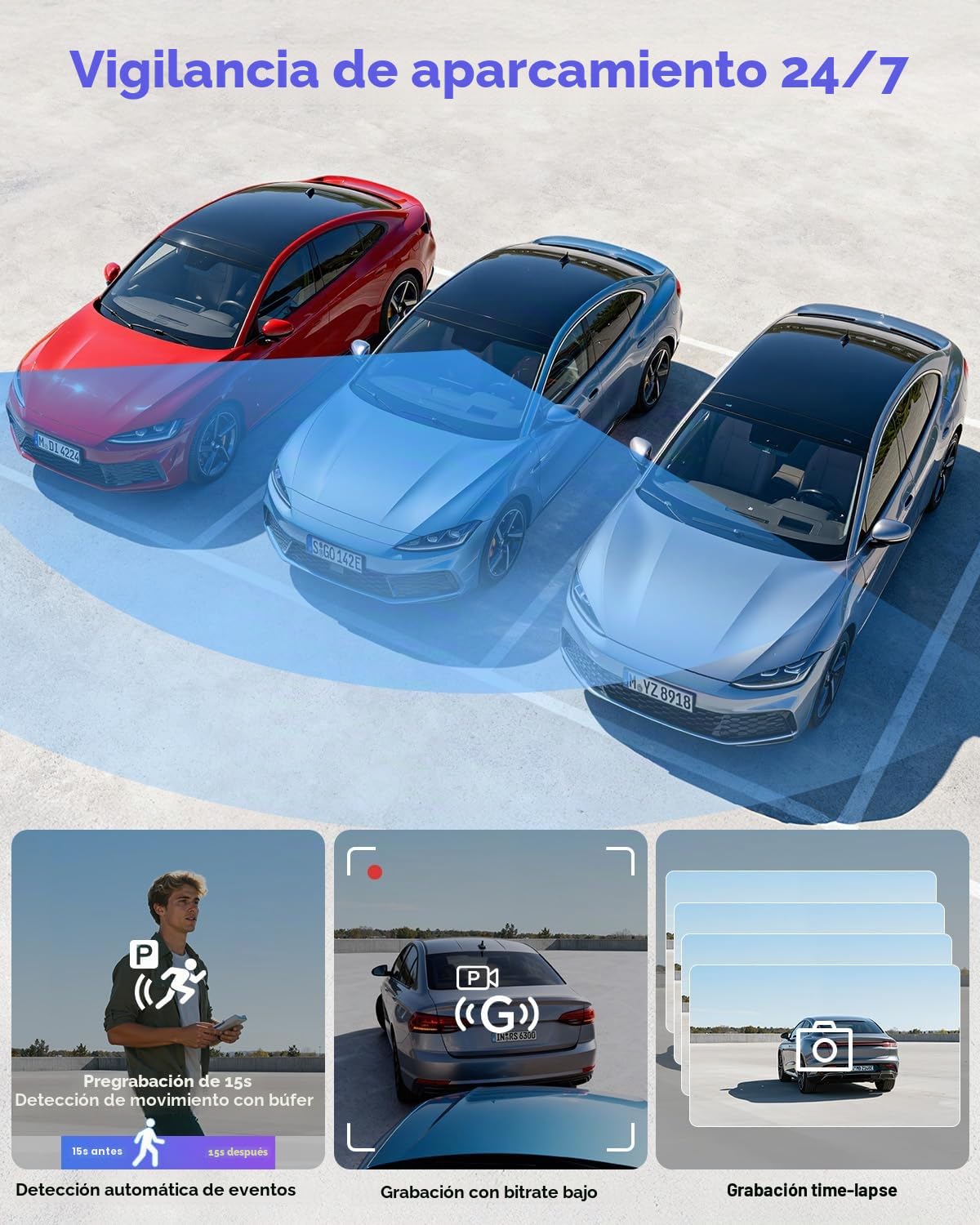 VIOFO A119M Pro 4K HDR Mini Dashcam Coche con CPL, Wi-Fi 6 & GPS Cámara delantera con STARVIS 2, Control de voz y salida de voz, visión nocturna 2.0, modo de aparcamiento amortiguado, LCD de 1,5