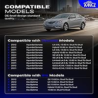 Vista 2 de 13.82" Barras de estabilizador de amortiguación de aleación de zinc-níquel delantera izquierda y derecha para Hyundai Sonata 2011-2012 2011-2012 Kia