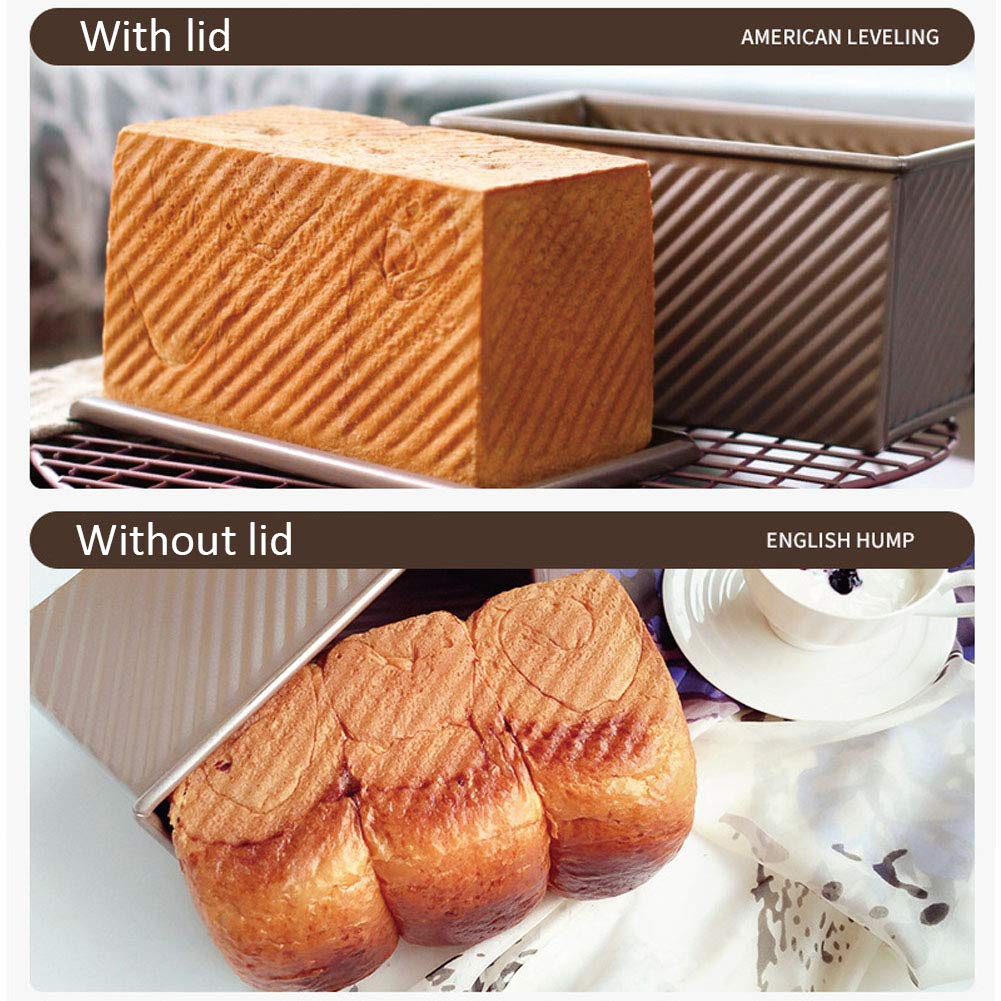 Moule à Pain Antiadhésif Toast Bin, Avec Couvercle Antiadhésif Design à Faible Teneur En Sucre Pour Gâteau Pain Grande Capacité De Un Usage Commercial 1 Kg De Pâte