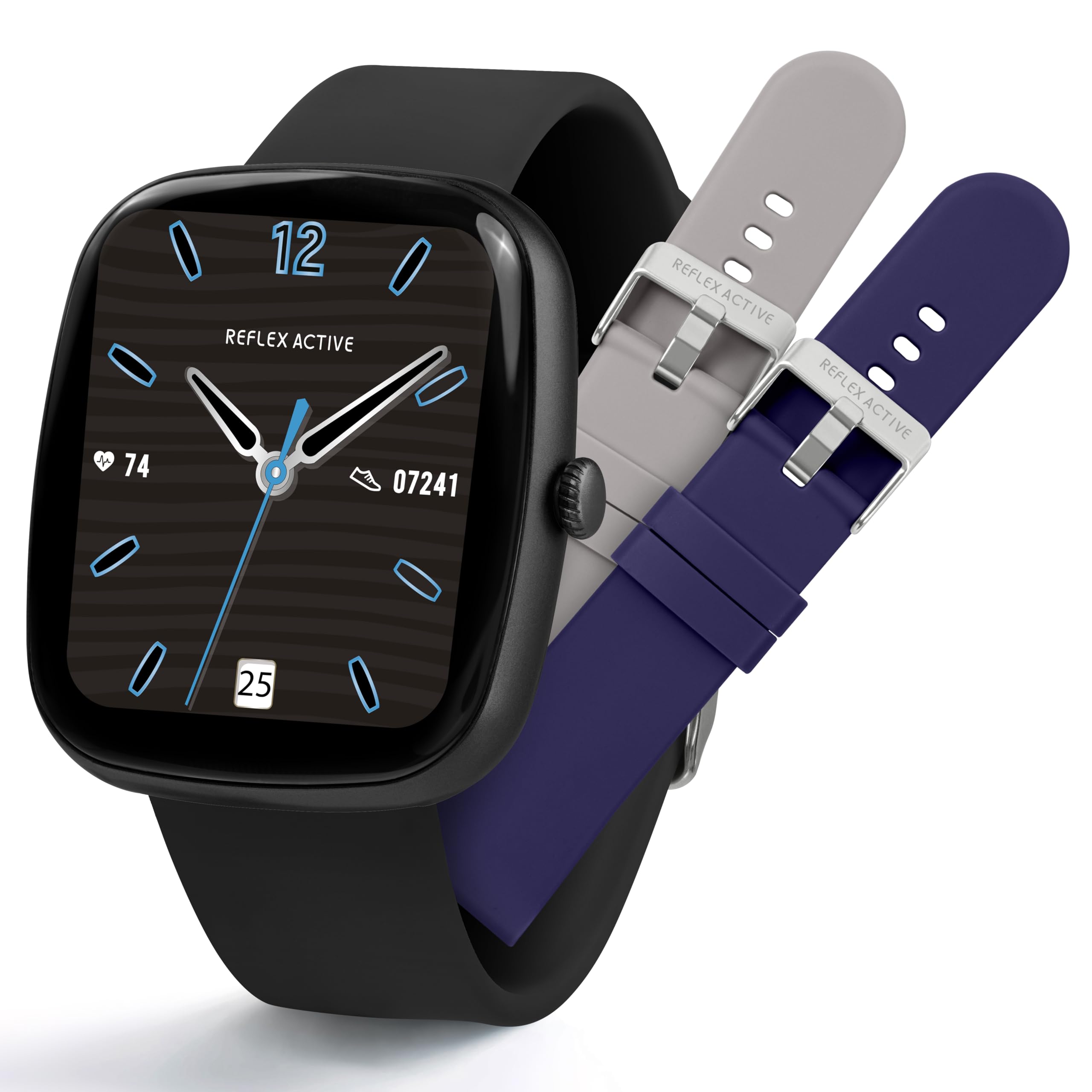 Reflex Active Series 50 Smart Black Calling Watch Interchangeable Set