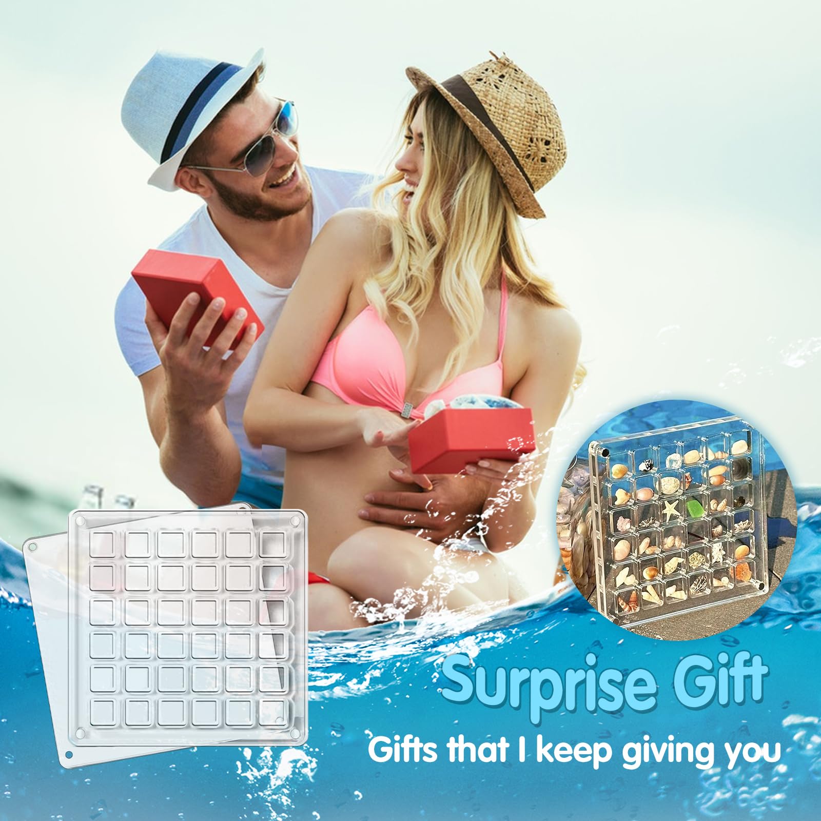 Boîte D'affichage Magnétique En Acrylique à 36 Compartiments