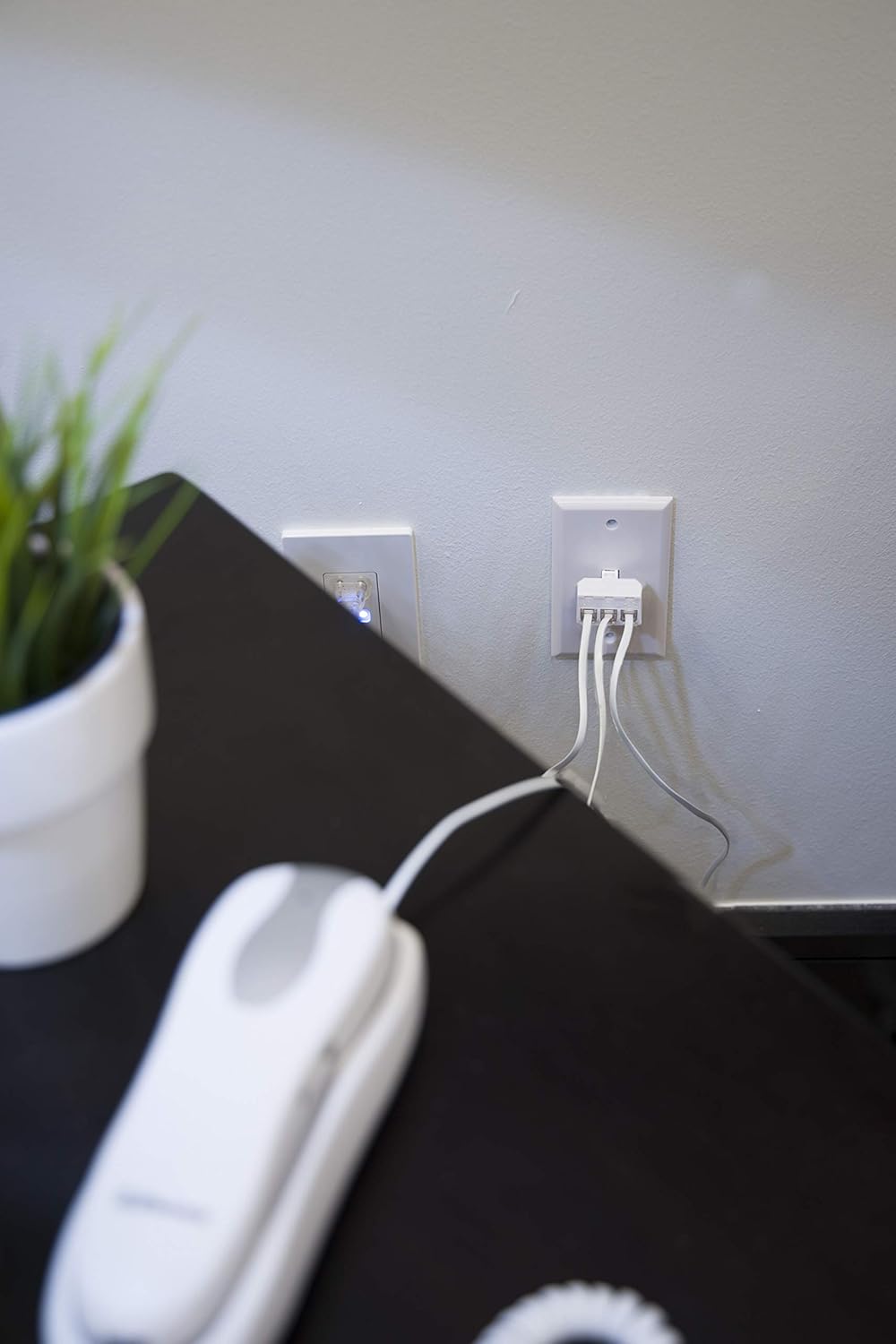 Power Gear White 2-Line in-Wall Telephone RJ11 Triplex Adapter, Home or Office, Compatible with Answering Machines, Modems, Fax Machines, All Brand, 76532 : Everything Else