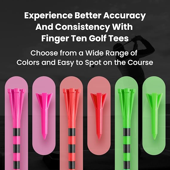 Amy Sport Unbreakable Plastic Golf Tees Long and Short Set