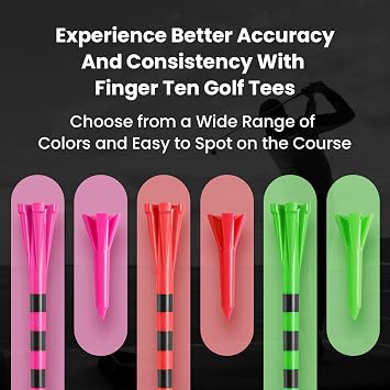 Amy Sport Unbreakable Plastic Golf Tees Long and Short Set