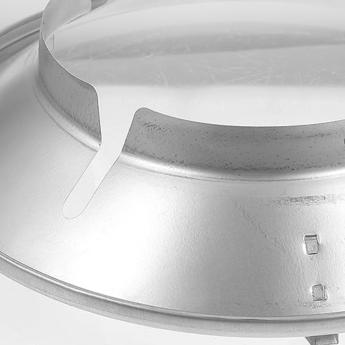 Miniatura 4 de Kichvoe Quemador de inducción, 2 anillos de wok para estufa de gas, estante de wok de acero inoxidable, soporte de wok de fondo redondo, accesorios