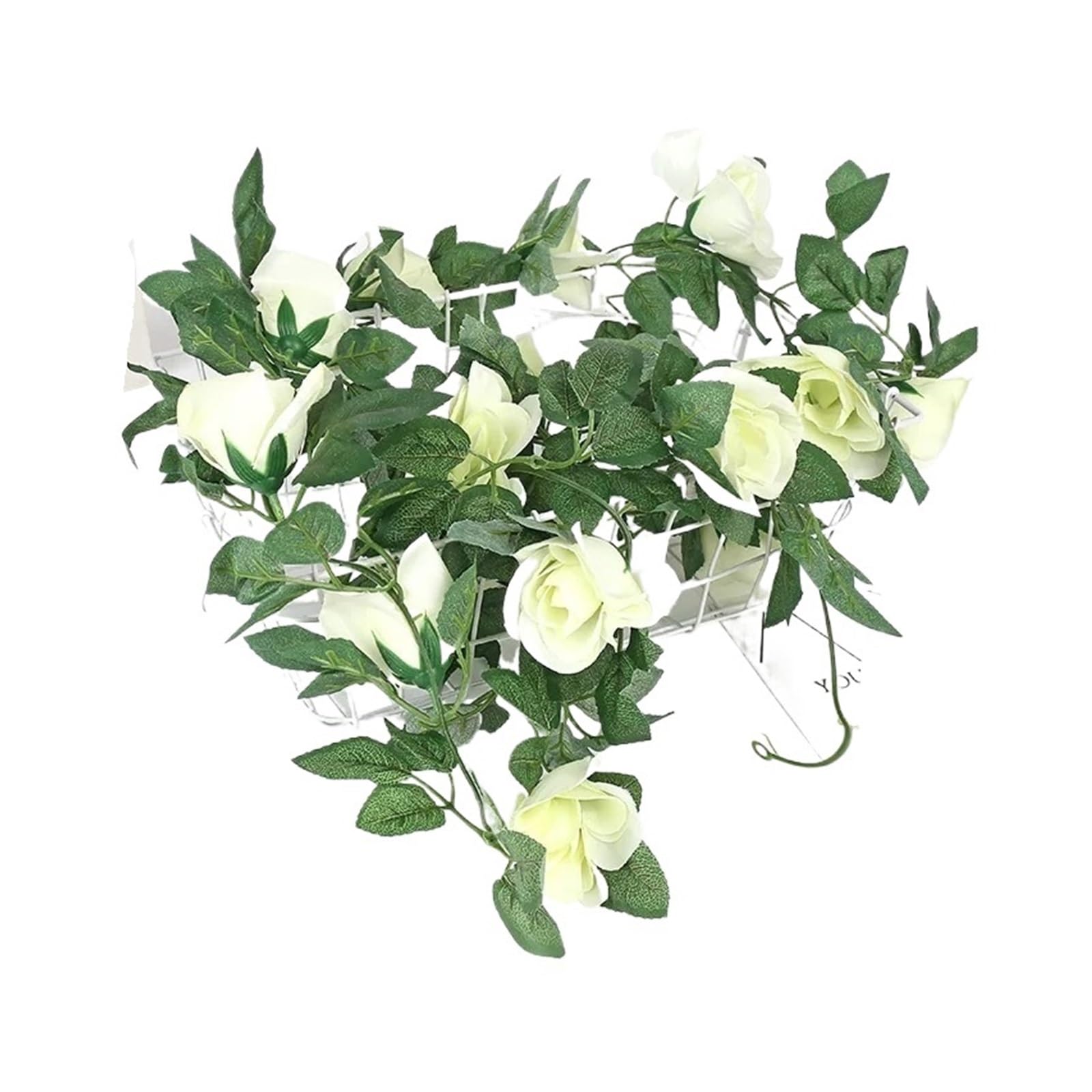 3 SZTUKI 2M Wiszący Kwiatowy Sznurek Ślubny Dekoracje Ogrodowe(3pcs 16 Heads White)