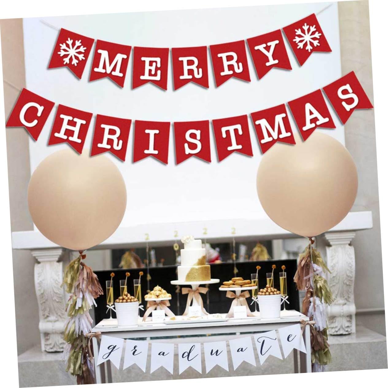 Cabilock 3 Pz Decorazione Natalizia Decorazioni Natalizie Decorazioni Per La Casa Striscioni Interni Decorazioni Del Centro Commerciale Ornamenti Per Ufficio Decorare Natale Rosso