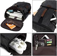 G-FAVOR 40L Utazó Hátizsák Férfiaknak - Kézipoggyász Méretű Laptop Táska 17,3" Notebookhoz, Túrázáshoz, Iskolába, Fekete 7