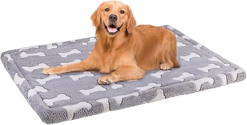 BEAUTYZOO Tapete para cama de perro de 42 x 28 pulgadas, lavable para perros de tamaño XL, antideslizante para jaula de mascotas, tapete rectangular