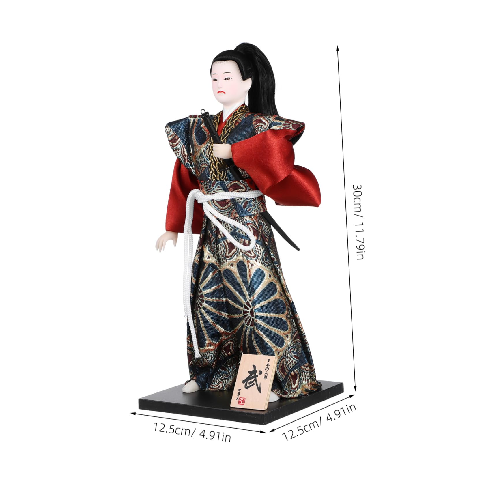 SOLUSTRE Figura Samurái Japonesa de 30cm, Estatua Tradicional Coleccionable