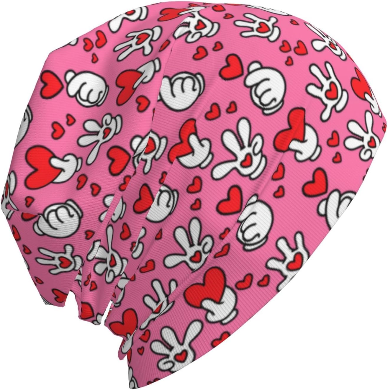 Hearts Skull Beanie Chemo Hat for Adult Comfortable Soft Elastic Knitted Cap for Daily Travel Sports for Men Women - Image 2