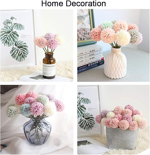 Miniatura 5 de Blooming Paradise 10 plantas artificiales de flores falsas de seda, crisantemo, arreglos de hortensias, ramos de boda, decoración del hogar, cocina,