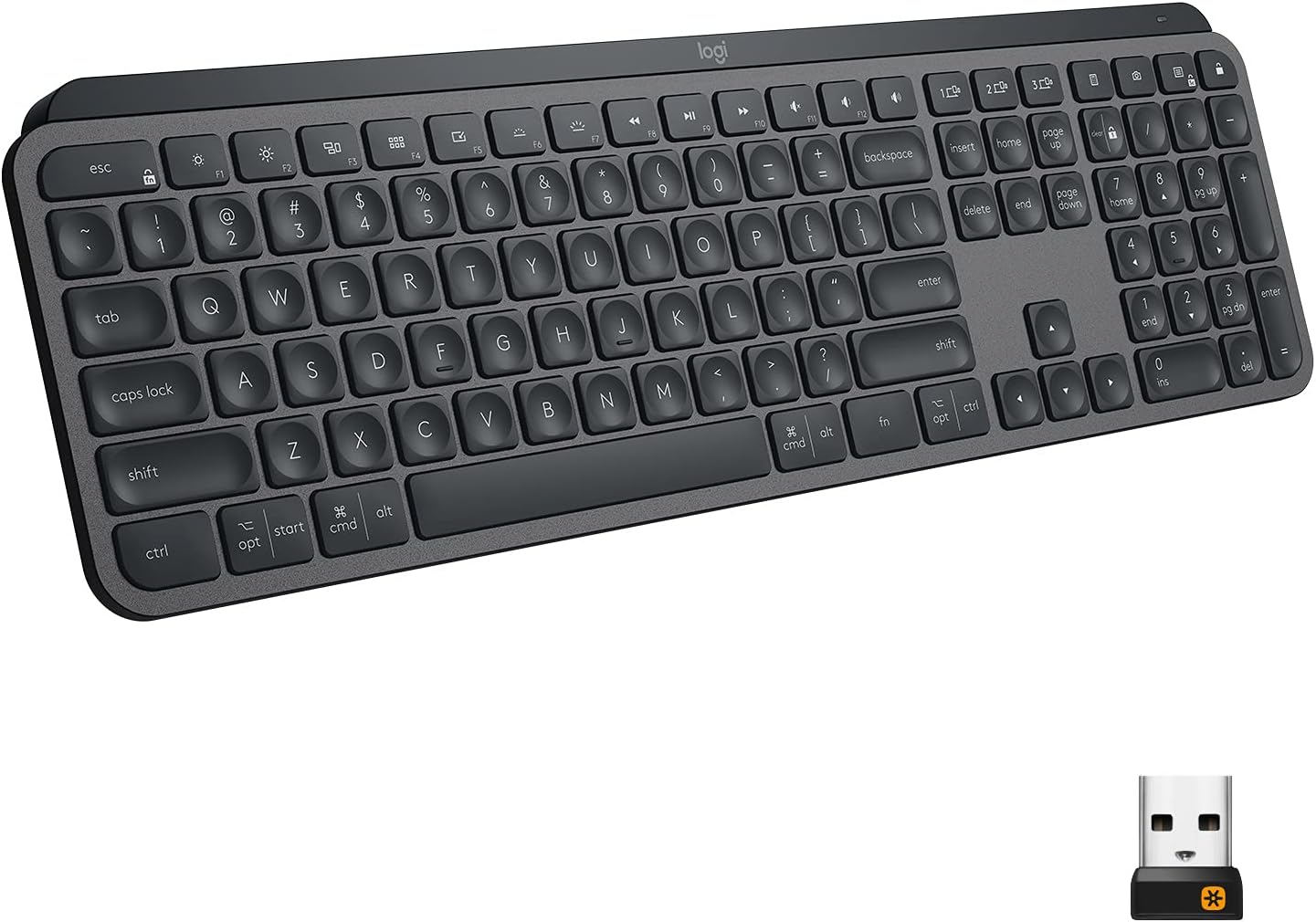 Logitech MX Keys Advanced Wireless Illuminated Keyboard - Graphite