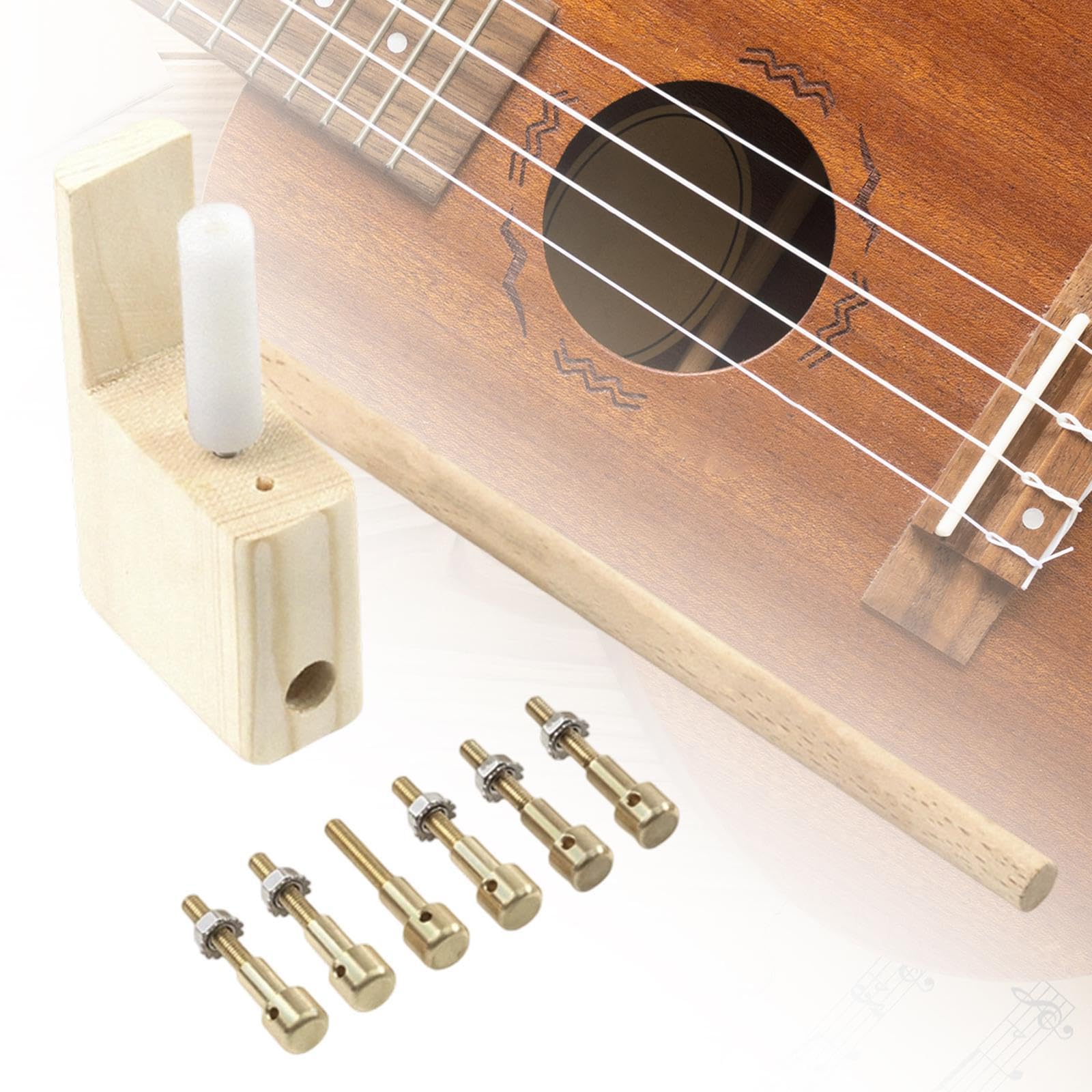 Gitarre Bridge Reparatur Werkzeug set für Akustische Holzgitarren mit Funktion zur Optimierung der Klangqualität Und Volumen für Musikunterricht, Kupferbolzentyp