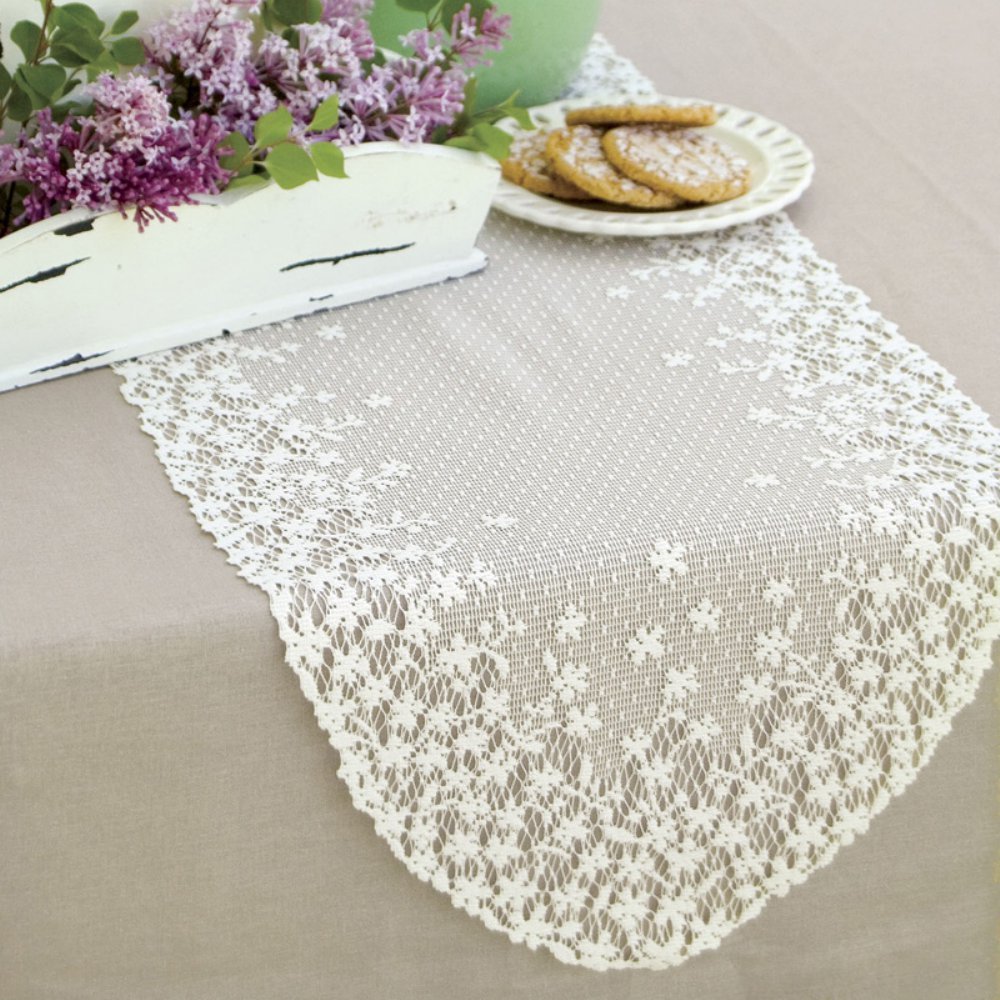 Heritage Lace 6345E-6030 Birds & Berries 60 x 30 in. Drop Tier, Ecru, 1