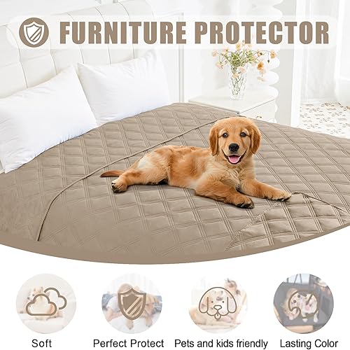 Miniatura 127 de Smiry Manta Impermeable para Cama de Perro, Manta Suave Reversible para Mascotas, Funda Lavable a Prueba de Fugas para Gatos y Perros para Sofá