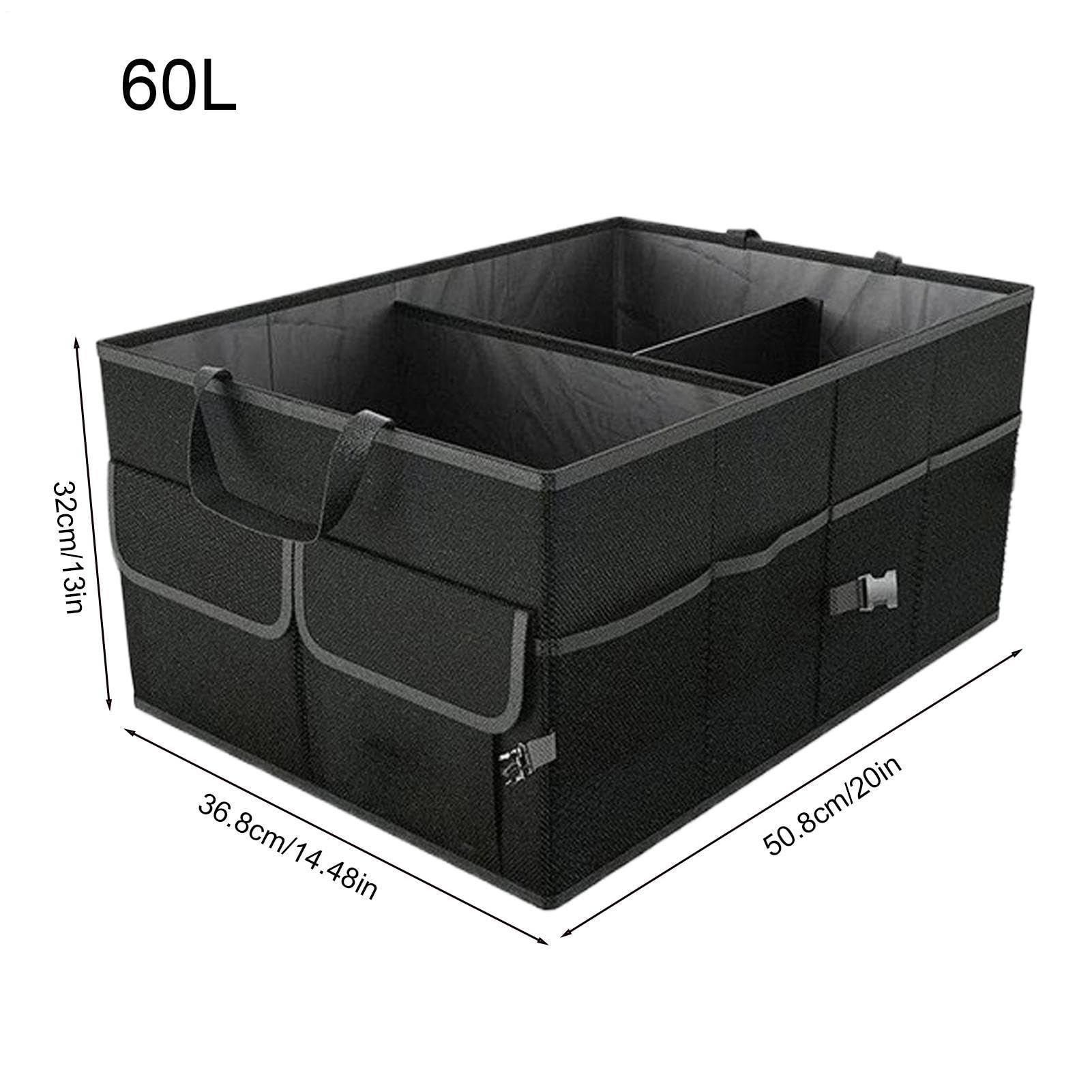 Hugsweet Organizador maletero SUV Contenedor plegable con divisiones y asas