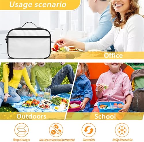 Miniatura 6 de doginthehole Lonchera de mariposa morada para niñas y mujeres, reutilizable, hielera, bolsa de almuerzo aislada, contenedor de preparación de