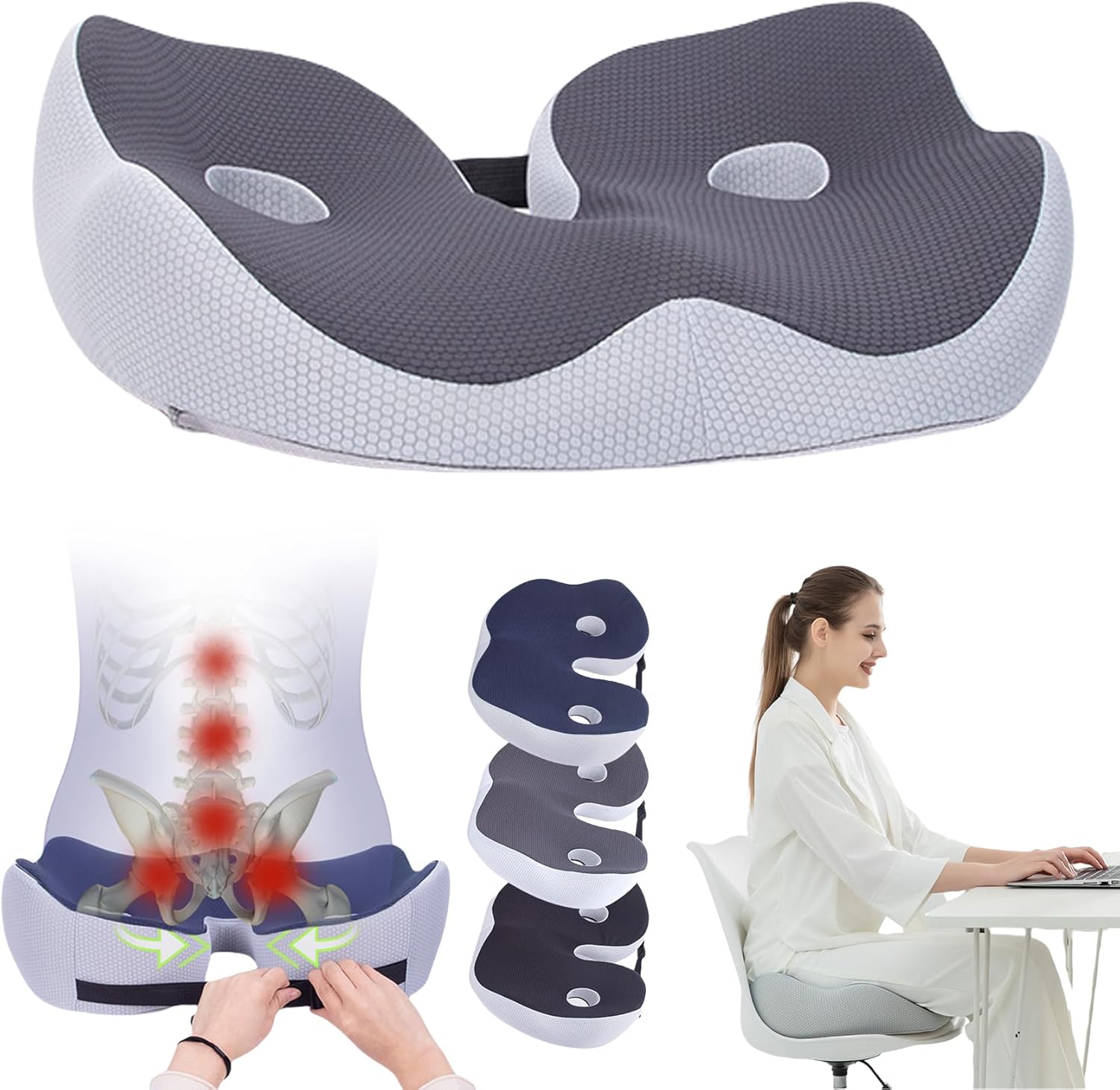 Donpidd Libiyi Outfany Ergoseat, Memory Foam Seat Cushion