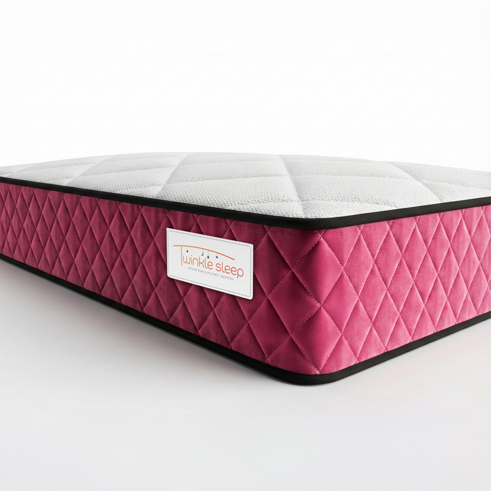 Twinklesleep Kids' Memory Foam Mattress - 2ft6 Single | Pink | Gentle 20cm Thick Support for Deep Sleep | Orthopaedic Design for Body Alignment & Comfort | Breathable, Hypoallergenic & UK Made