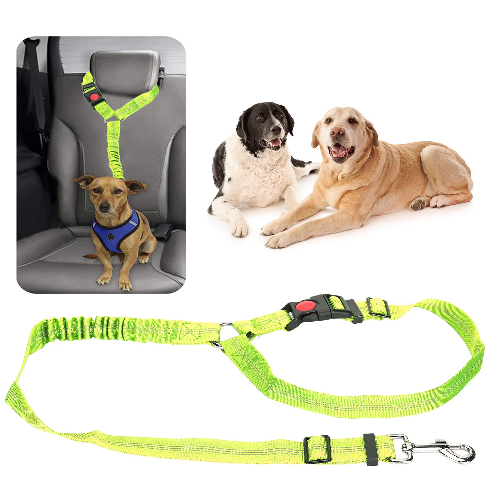 Dog Seatbelt Harness Car Headrest Restraint Adjustable Vehicle Seat Belts Safety Leads For Pets Cats Dogs - View #3