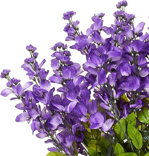 Miniatura 4 de Admired By Nature GPB392-LAVENDER-2 - Flores de arbusto colgantes largas de glicinia, 15 tallos para decoración del hogar, boda, restaurante y