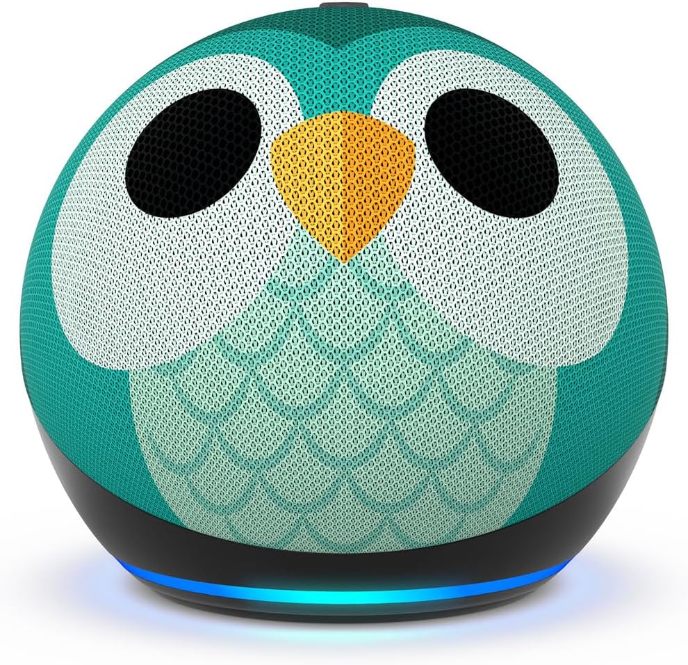 Echo Dot Kids (newest model), Smart speaker to enjoy age-appropriate audiobooks, sleep routines and Alexa+ experiences to create and learn, Owl design