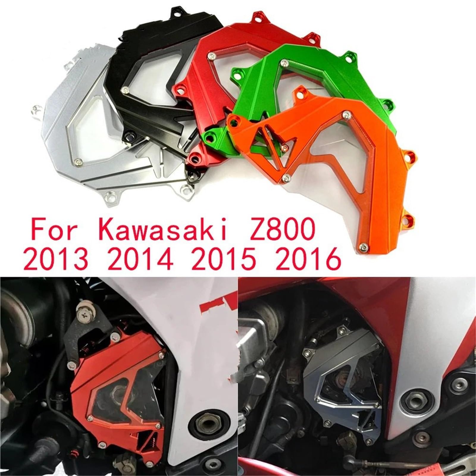 Kit Guidage Rouleau Chaîne Housse de protection moteur pour moto Kawasaki Z800 Z750 2015 2014 2013 Z 800 750 Z-800 Z800 2016 Protection Chaîne Pignon de Moto(2)
