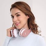 zihnic Bluetooth Headphones Over Ear, Foldable Wireless and Wired Stereo Headset Micro SD/TF, FM for iPhone/Samsung/iPad/PC/TV,Soft Earmuffs &Light Weight for Prolonged Wearing (Gold)