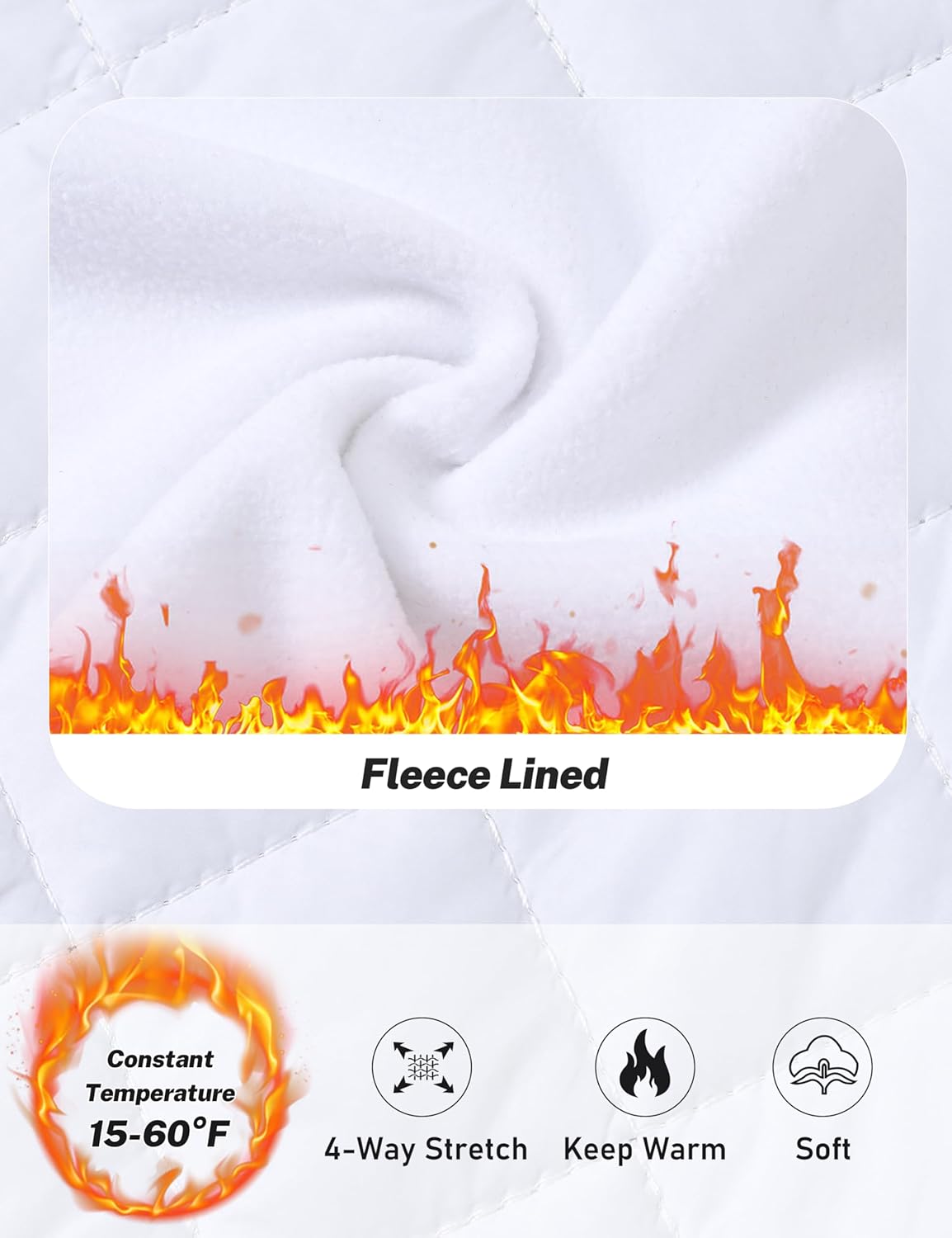 MoFiz Womens Fleece Lined Insulated Hiking Jacket Lightweight Warm Hybrid Softshell Full Zip Winter Fall Running Coat - Image 6