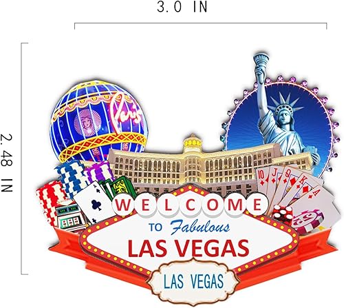 Miniatura 3 de Imán de la ciudad de Las Vegas de Estados Unidos, monumentos de madera 3D, imanes clásicos para nevera, artesanías, recuerdos de viaje, colecciones