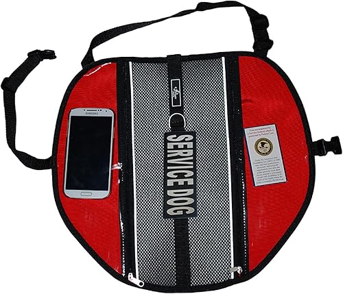 Miniatura 4 de Doggie Stylz Service Chaleco para perro estilo capa con bolsillos transparentes en cada lado viene con parches reflectantes