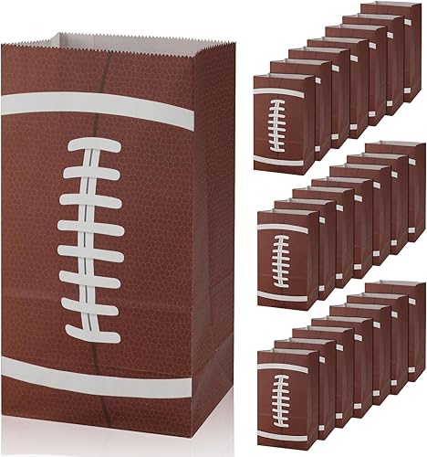 Miniatura 1 de PEUTIER 30 bolsas de regalo de fútbol, bolsas de regalo de papel de doble cara, bolsas de regalo de fútbol, bolsas de dulces para fiestas temáticas