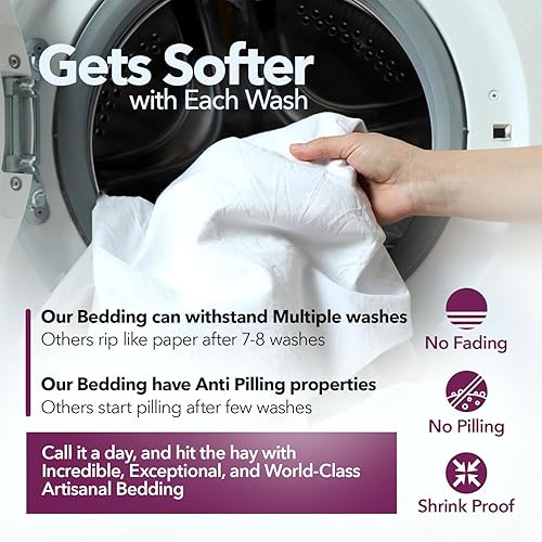 Miniatura 7 de Texas Linen Co. Juego de sábanas de 100% algodón egipcio, tamaño King - sábanas de lujo de 1200 hilos de algodón egipcio, tamaño King, bolsillo