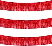 Vista 42 de BEISHIDA 3 paquetes de 9.1 metros de guirnalda de flecos de lámina metálica de oropel, serpentinas brillantes de color oro rosa para colgar