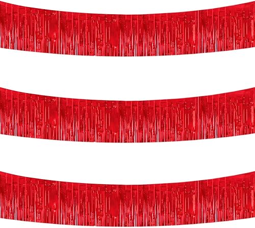 Miniatura 39 de BEISHIDA 3 Paquetes de Guirnalda de Flecos de Lámina Metálica Arcoíris Oscuro para Colgar en la Pared, Banderas de Oropiel para Halloween, Flotas