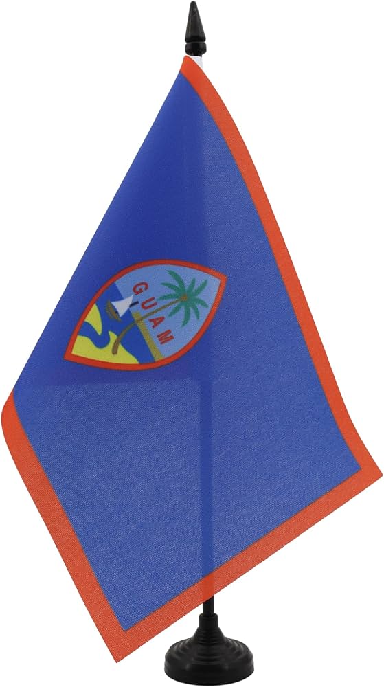 Bandera De Mesa Azul - 21x14cm, Poliéster, Mástil 25cm