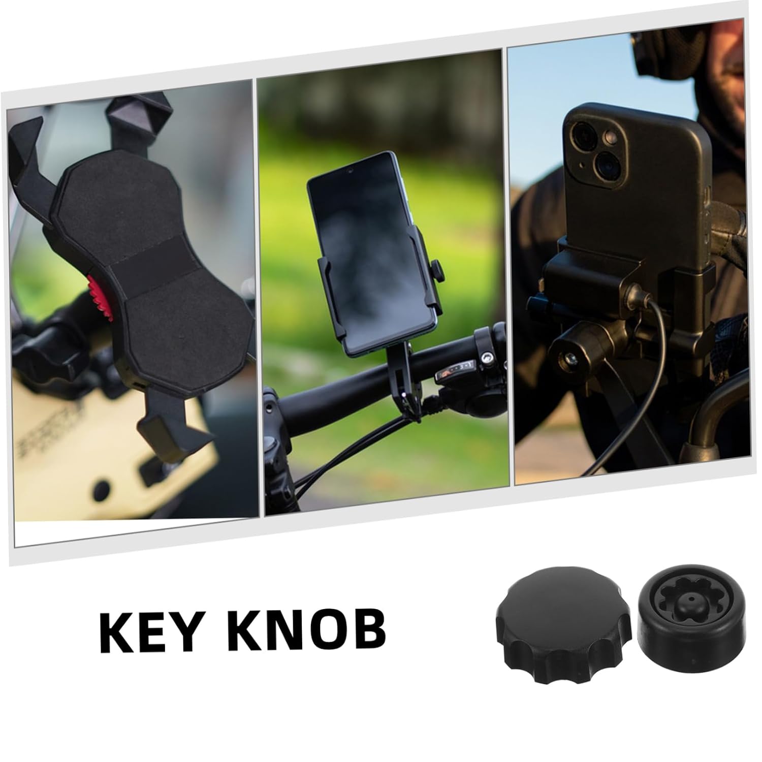 Anti-Theft Motorcycle Phone Stand Security Key Knob Universal Design for Motorcycles Sturdy Plastic Material Convenient for Riders
