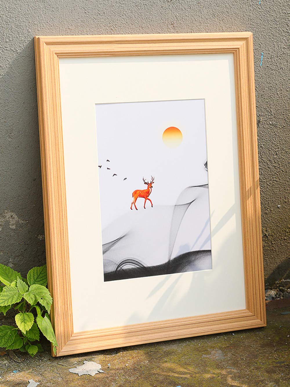 Bilderrahmen Personalisiertes Geschenk Massivholz A3 Wand 29,7X42cm Weißes Holz