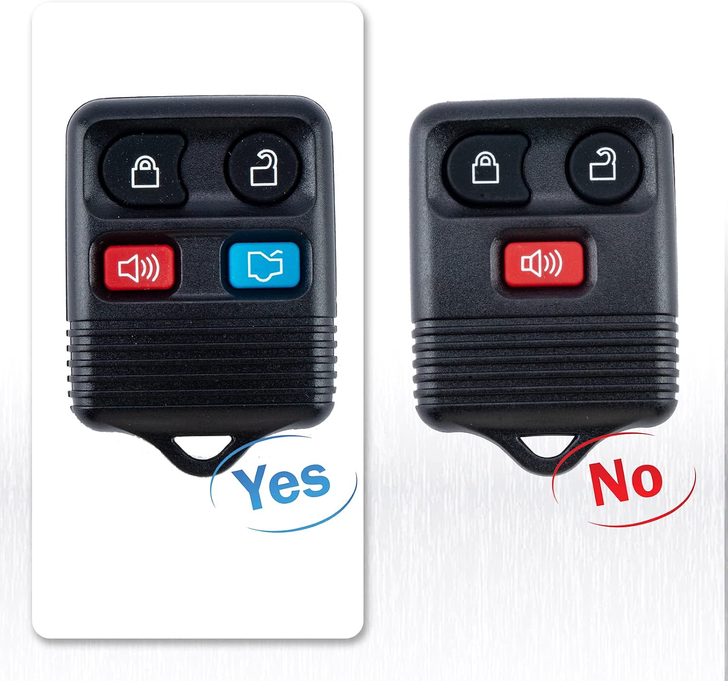 BestKeys Replacement For 1998 - 2009 Ford TAURUS 4 Button Remote Keyless Entry Key Fob w/FREE DIY Programming Guide
