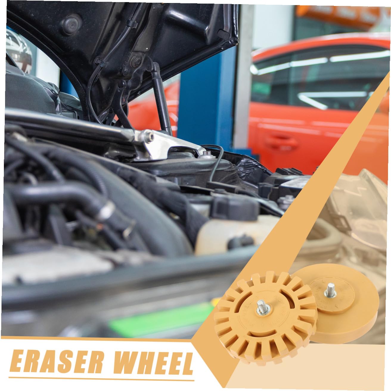 2 Stück Teiliges Gummirad Adhesive Remover für Auto und Motorrad Radiergummi Scheibe mit Schlitzdesign Langlebig Hitzebeständig Schnelle Kleberesteentfernung für Bohrmaschinen