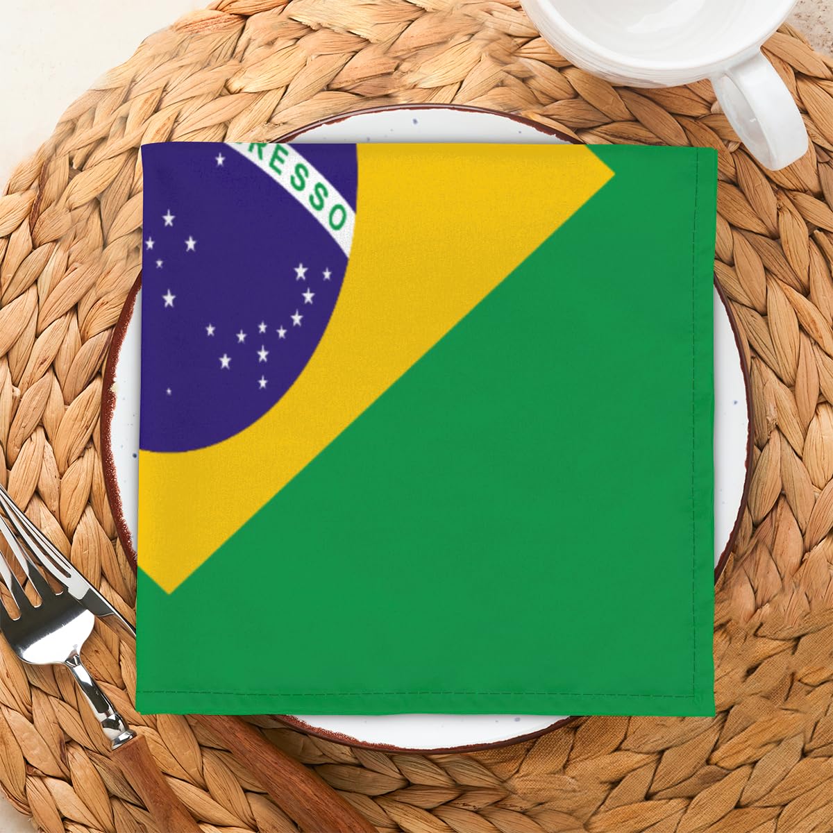 Tovaglia rettangolare rettangolare in poliestere, lavabile, motivo: tropicale, brasiliano, resistente alle pieghe, per tavolo da pranzo, cucina, feste, campeggio